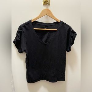 Anthropologie V- neck Black Tee